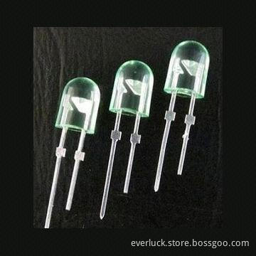 Oval DIP LED Diode Lamps with White Emitting Color, Sized 4.6 x 5.7 x 7.6mm